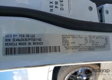 2023 Jeep Compass Limited 4X4 z USA, uszkodzony, nr VIN 3C4NJDCN7PT567143